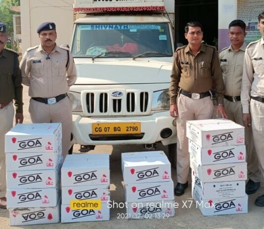 राजनांदगांव : लाखों के अवैध शराब का जखीरा एंव चार पहिया वाहन जप्त, वाहन छोड़कर आरोपी फरार…