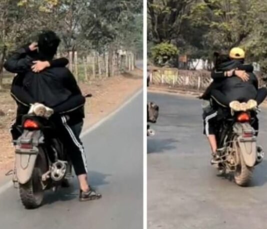 VISION TIMES : बाइक में सड़क पर खुलेआम रोमांस करने वाला प्रेमी जोड़े को पुलिस ने किया गिरफ्तार…