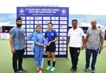 राजनांदगांव : कल खेले गये एक मैच हॉकी मध्यप्रदेश ने हॉकी गुजरात को 9-0 गोल से पराजित किया…