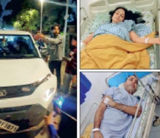 युवती को इंप्रेस करने युवक ने दौड़ाई कार ,पांच लोगों को लिया चपेट में…