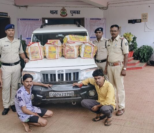 खैरागढ : चार पहिया वाहन से शराब परिवहन करने वालें तस्कर थाना घुमका पुलिस के गिरफ्त में…