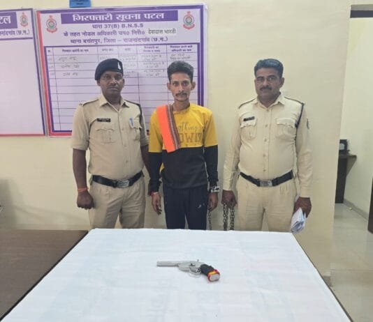 राजनांदगांव : लोहे का देशी कटटा रखकर लोगो को डराने धमकाने वाले के खिलाफ कार्यवाही…