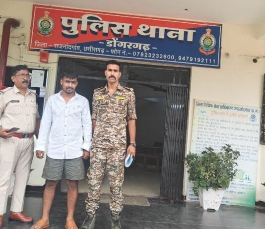 राजनांदगांव : शराब पीने के लिये पैसा नहीं देने पर मारपीट करने वाले एक आरोपी गिरफ्तार…