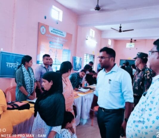 राजनांदगांव : लखोली क्षेत्र के 3 वार्ड एवं कन्हारपुरी वार्ड के लिये कर्मा भवन बैगापारा के शिविर में उमड़ी भीड़…