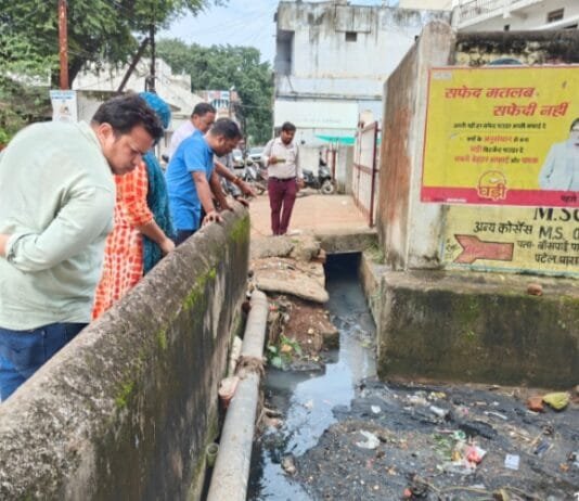 राजनांदगांव : निरीक्षण गांधी चौक, दुर्गा चौक, बासपाईपारा, सागरपारा की सफाई देख स्वतंत्रता दिवस में शहर की समुचित सफाई करने आयुक्त ने दिये निर्देश…