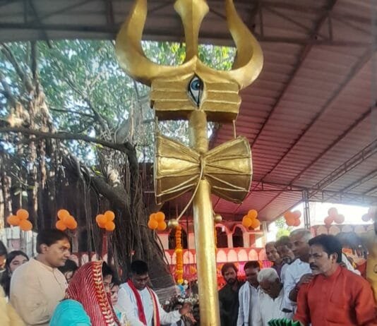 राजनांदगांव : सावन सोमवार के पावन दिवस पर आज महाकाल त्रिशुल का हुआ अनावरण…