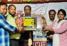 राजनांदगांव : सिद्धिविनायक अंबे धाम में पत्रकार दीपक साहू सम्मानित…