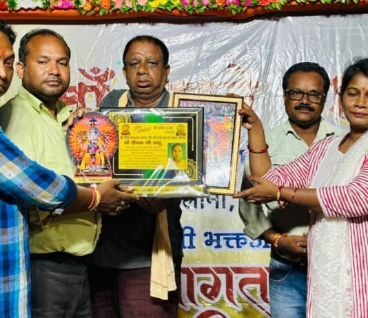 राजनांदगांव : सिद्धिविनायक अंबे धाम में पत्रकार दीपक साहू सम्मानित…
