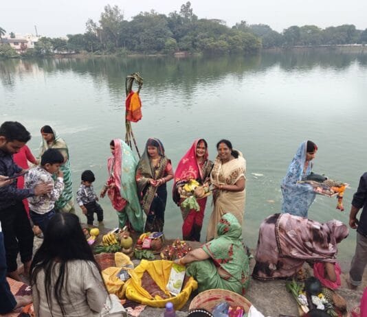 राजनांदगांव: महापौर पहुॅची मोती तालाब, छठ पर्व की दी बधाई…