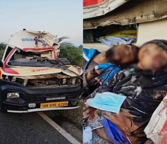 बिग ब्रेकिंग: एंबुलेंस से मरीज लेकर जा रहे थे, ट्रक से हुई टक्कर, 2 स्टॉफ की मौत, 6 घायल…