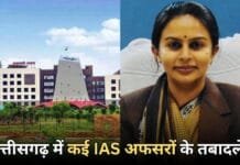 छत्तीसगढ़ में कई IAS अफसरों के तबादले: डॉ. प्रियंका शुक्ला को विशेष सचिव, स्वास्थ्य विभाग का अतिरिक्त प्रभार, देखें सूची…