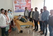 राजनांदगांव : रक्तदान शिविर में 19 युवाओं एवं स्टॉफ ने किया रक्तदान…