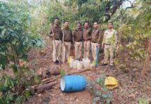 राजनांदगांव : जामनारा में भरी मात्र अवैध हाथ भट्ठी महुआ शराब जब्त…