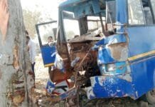 राजनांदगांव : बस सड़क किनारे पेड़ से टकराई 18 यात्री घायल…