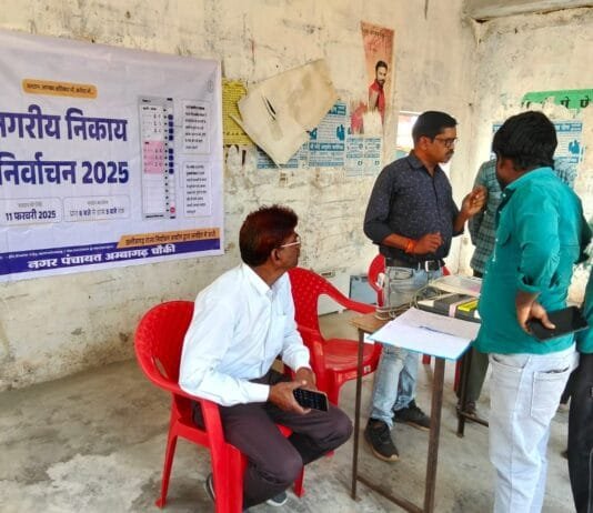 मोहला : ईव्हीएम मशीन को किया डेमोंस्ट्रेशन…