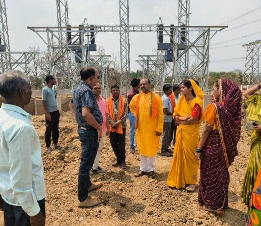 132/33 केवी विद्युत विभाग के निर्माणाधीन सब स्टेशन के निरीक्षण करने पहुंची जिला पंचायत अध्यक्ष किरण रविन्द्र वैष्णव…