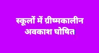 राजनांदगांव : 25 अप्रैल से 15 जून तक ग्रीष्मकालीन अवकाश…
