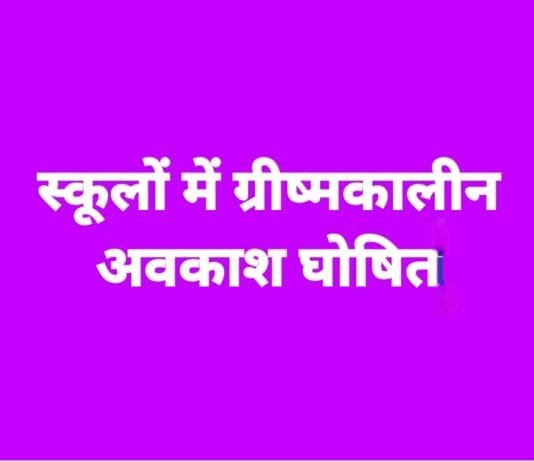 राजनांदगांव : 25 अप्रैल से 15 जून तक ग्रीष्मकालीन अवकाश…