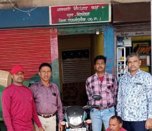 राजनांदगांव : 6.300 बल्क लीटर महाराष्ट्र निर्मित देशी मदिरा संत्री एवं दो पहिया वाहन जप्त…