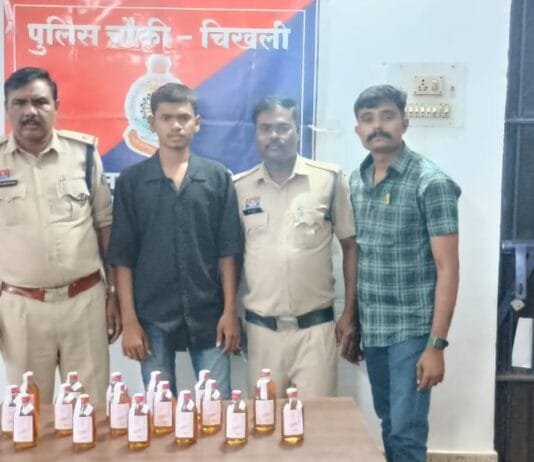 राजनांदगांव : अवैध शराब बिक्री करने वाले पर कार्यवाही…