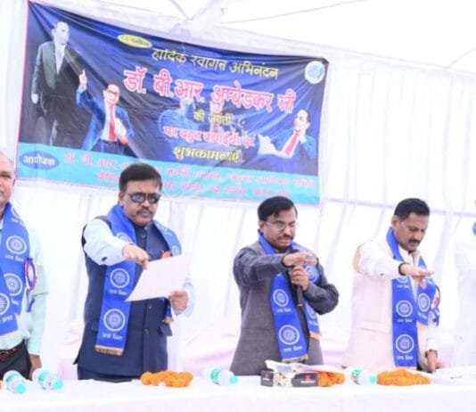 रायपुर : डॉ. भीमराव अंबेडकर जयंती पर नवा रायपुर में अम्बेडकर चौक पर उमड़ा जनसैलाब…