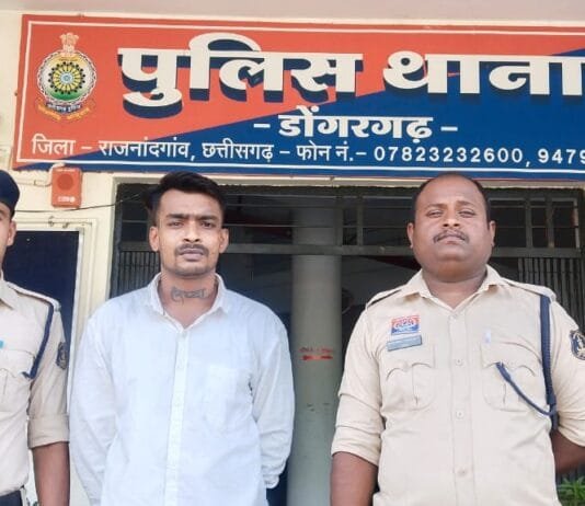 राजनांदगांव : अवैध शराब बिक्री करने वाला आरोपी गिरफ्तार…