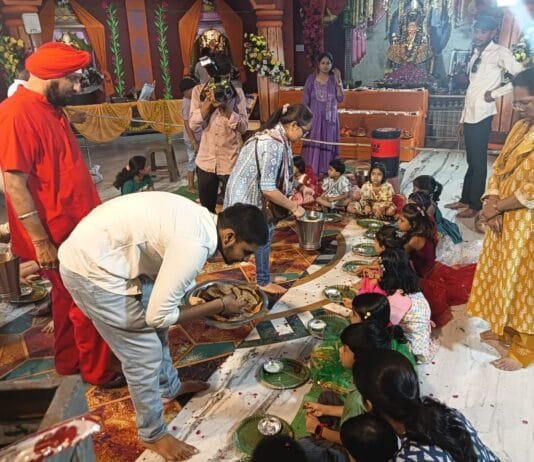 राजनांदगांव : मां पाताल भैरवी मंदिर में नौ कन्या पूजन कुलबीर छाबड़ा ने चुनरी ओढ़ाकर, महाप्रसादी बाटी…