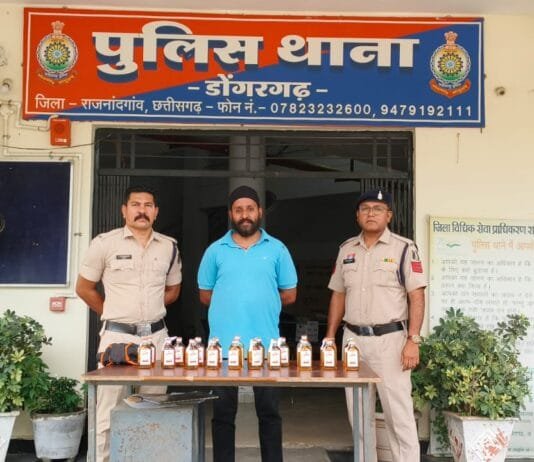 राजनांदगांव: शेरे पंजाब होटल के पिछें अवैध रूप से धन अर्जीत कमाने के लिए कर रहा था शराब की ब्रिक्री ,आरोपी गिरफ्तार…