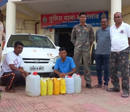 राजनांदगांव: बोरतलाव पुलिस स्टाफ द्वारा अवैध शराब तस्करी पर बडी कार्यवाही…