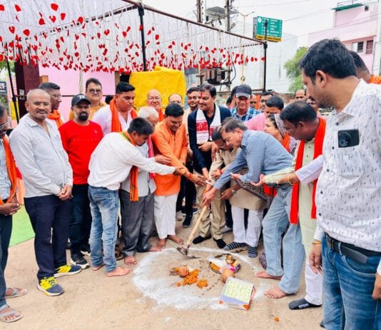 राजनांदगांव : नंदई चौक में गरिमामय आयोजन में महापौर ने किया भूमिपूजन…