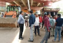 राजनांदगांव : फ्लाई ओव्हर के नीचे आज भी चली अतिक्रमण हटाने की कार्यवाही…
