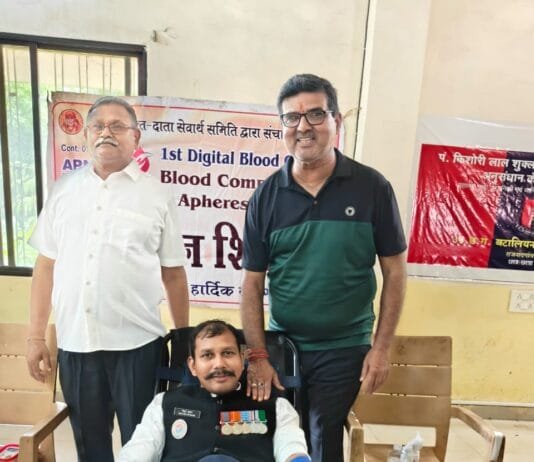 राजनांदगांव : नक्सल हमले में शहीद जवानों की याद में पूर्व सैनिकों ने किया रक्तदान…