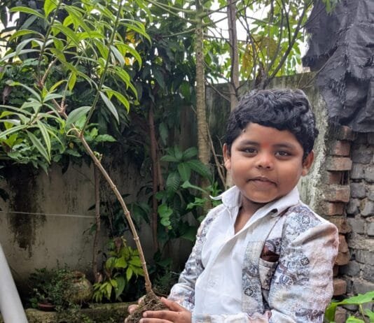 राजनांदगांव: 6 वर्षीय अथर्व रजक ने जन्मदिन पर किया वृक्षारोपण, मां को समर्पित किया पौधा