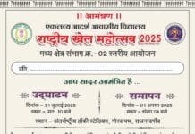 राजनांदगांव : राष्ट्रीय खेल महोत्सव 2025 का भव्य शुभारंभ 31 जुलाई से राजनांदगांव में…
