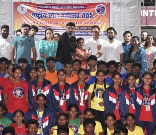 राजनांदगांव : एकलव्य आदर्श आवासीय विद्यालय राष्ट्रीय खेल महोत्सव 2025 मध्य क्षेत्र संभाग क्रमांक 2 स्तरीय आयोजन संपन्न…