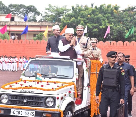 राजनांदगांव : जिले में अपूर्व उत्साह एवं उल्लास के साथ स्वतंत्रता दिवस मनाया गया…