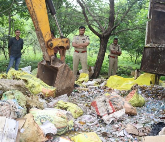 राजनांदगांव में 36 लाख की अवैध शराब का नष्टीकरण कलेक्टर और पुलिस अधीक्षक की उपस्थिति में हुई कार्रवाई…