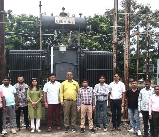 राजनांदगांव : सुरगी उपकेन्द्र में 72 लाख रूपये की लागत से स्थापित किया गया 05 एम.व्ही.ए. का नया पॉवर ट्रांसफार्मर…