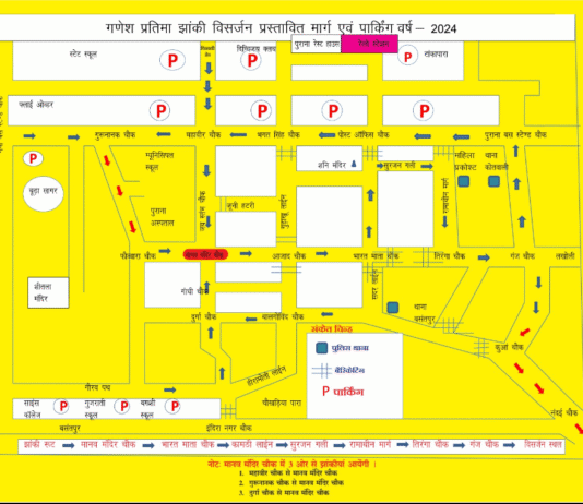 राजनांदगांव : गणेश प्रतिमा झांकी विसर्जन हेतु विशेष सुरक्षा व यातायात व्यवस्था…