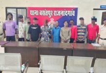 राजनांदगांव : गणेश विसर्जन व ईद को लेकर बसंतपुर पुलिस की बड़ी कार्रवाई, 10 आदतन अपराधी जेल भेजे गए…