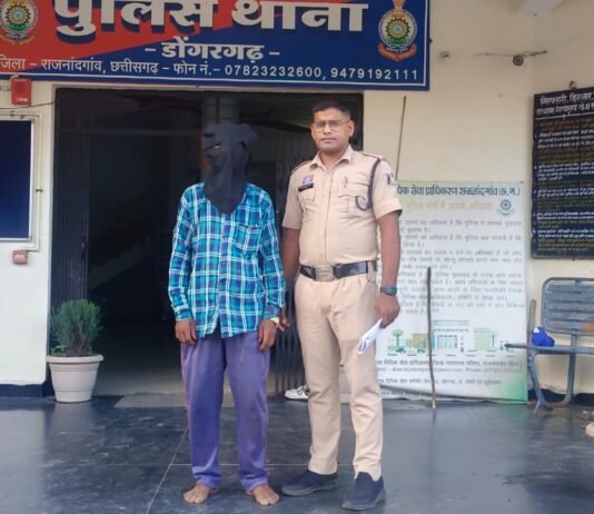 राजनांदगांव : छिरपानी मंदिर परिसर में हंगामा करने वाले आरोपी पर डोंगरगढ़ पुलिस की कार्रवाई…