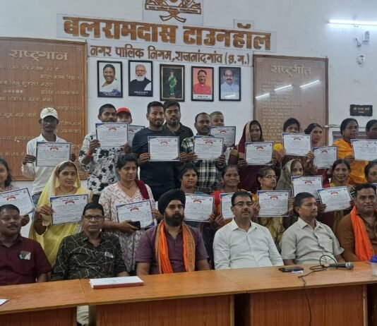 राजनांदगांव : वर्षो से किराया में निवासरत परिवारों का स्वयं के आवास का सपना हो रहा साकार…