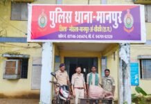 VISION TIMES: मानपुर पुलिस की कार्रवाई, अवैध गांजा तस्कर गिरफ्तार , 2 किलो 81 ग्राम गांजा बरामद…