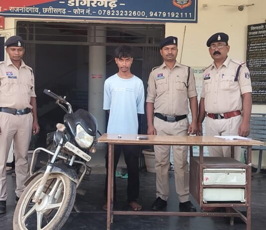 राजनांदगांव : डोंगरगढ़ पुलिस की तेज कार्रवाई ,चोरी की बाइक और मोबाइल 7 घंटे में बरामद…