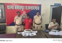 राजनांदगांव: गांजा बेचते रंगे हाथ पकड़ा गया आरोपी, 1.61 किलो गांजा बरामद…