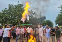 राजनांदगांव :बिजली दर वृद्धि के खिलाफ युवा कांग्रेस का प्रदर्शन…