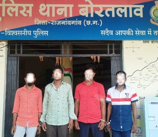 राजनांदगांव : चाकू से दहशत फैलाने वाले आरोपी गिरफ्तार….