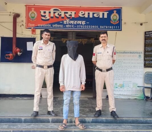 राजनांदगांव: आदतन बदमाश अकाश लाउत्रे पर पुलिस की कार्यवाही…