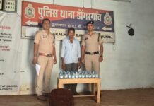 राजनांदगांव : अवैध शराब बिक्री पर डोंगरगांव पुलिस की कार्रवाई…