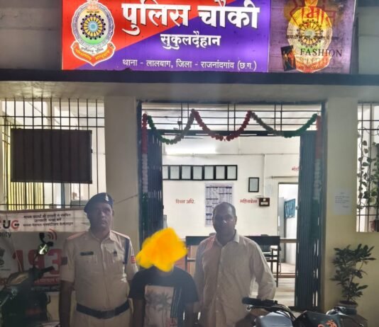 राजनांदगांव: अवैध शराब परिवहन पर पुलिस की कार्रवाई…